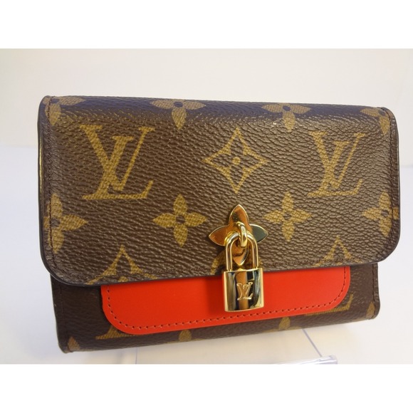 Louis Vuitton Flower Compact Coquelicot Monogram Canvas Leather Wallet Authentic - Picture 1 of 16